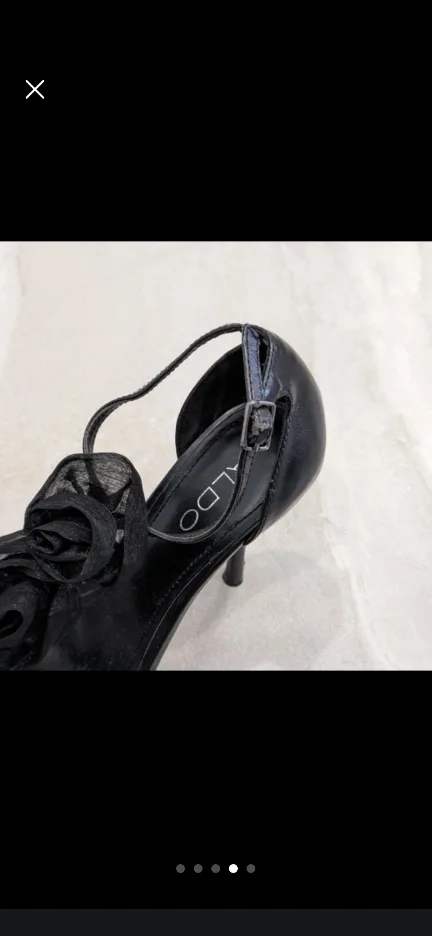 Aldo heels/ sandals with black roses image indicator(4)