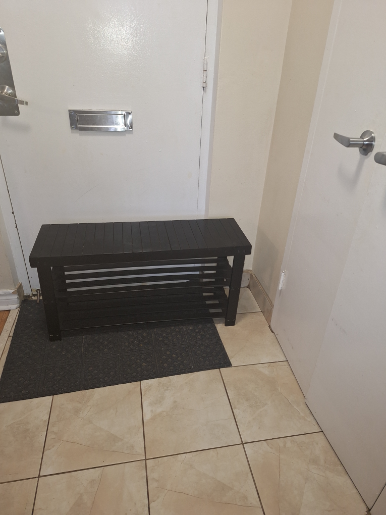 3 Tier Black Shoe Rack Bench