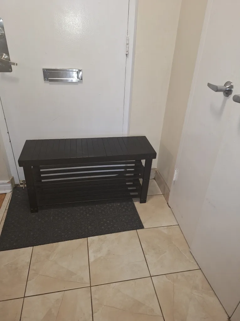 3 Tier Black Shoe Rack Bench thumbnail