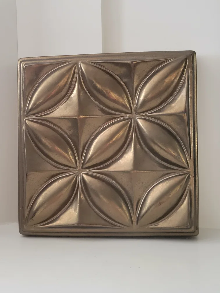 Homesense of 2 Decorative Wall Tiles - bronze. garden. home image indicator(2)