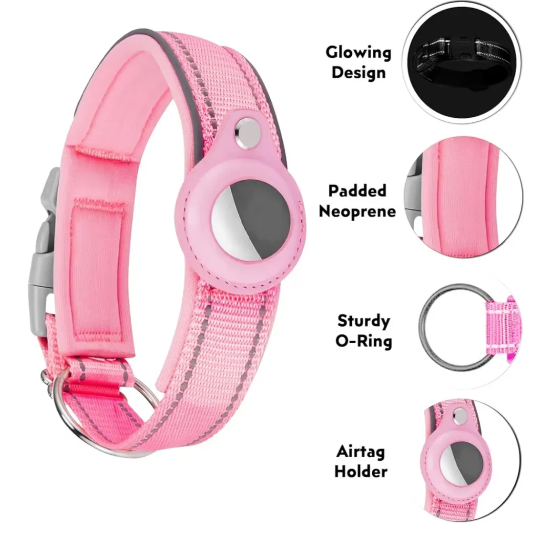 Pink AirTag Dog Collar - Size XL image indicator(5)