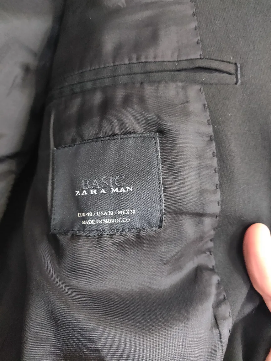 Zara Man Black Blazer 38R image indicator(2)