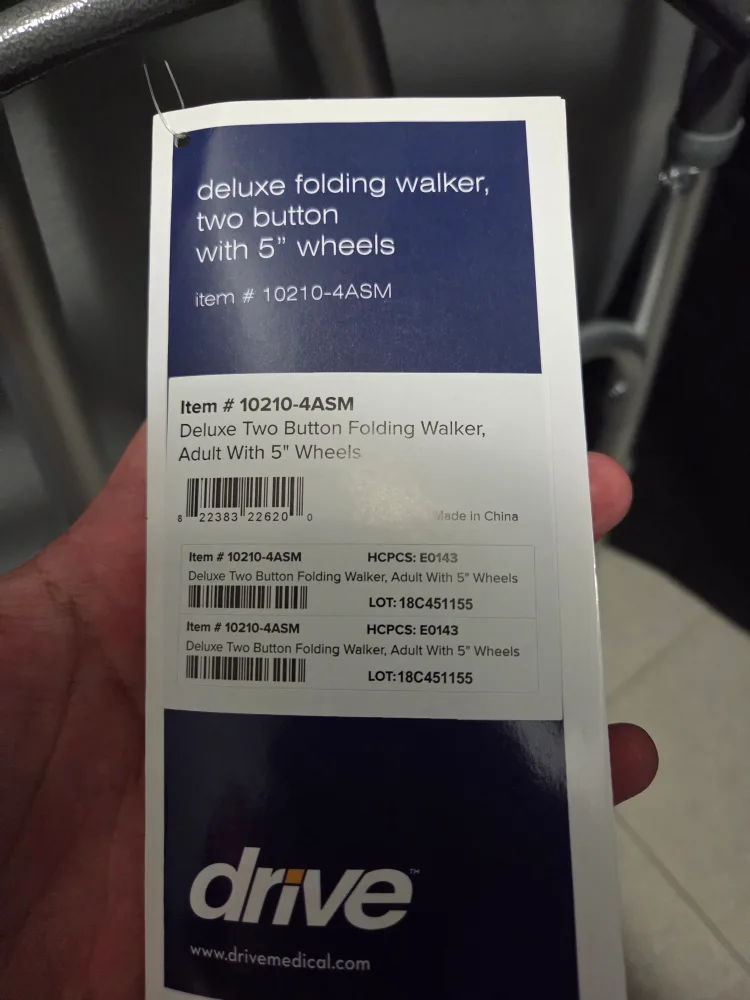 New Deluxe Folding Walker with Wheels image indicator(2)