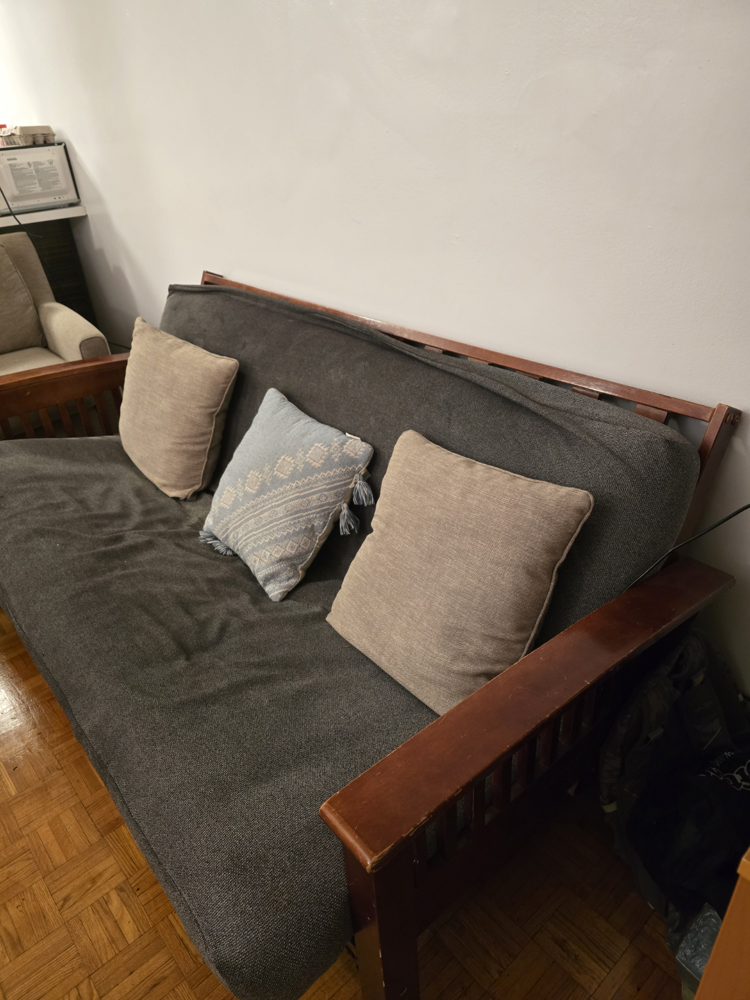Wooden sofa cum bed