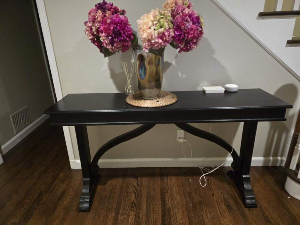 Black Console Table - wood - photo 2