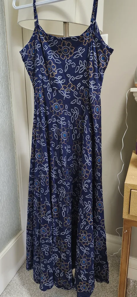 Blue Patterned Maxi Dress thumbnail