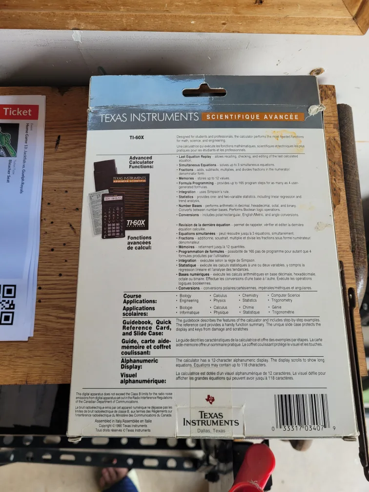 Texas Instruments TI-60X Advanced Scientific Calculator image indicator(3)