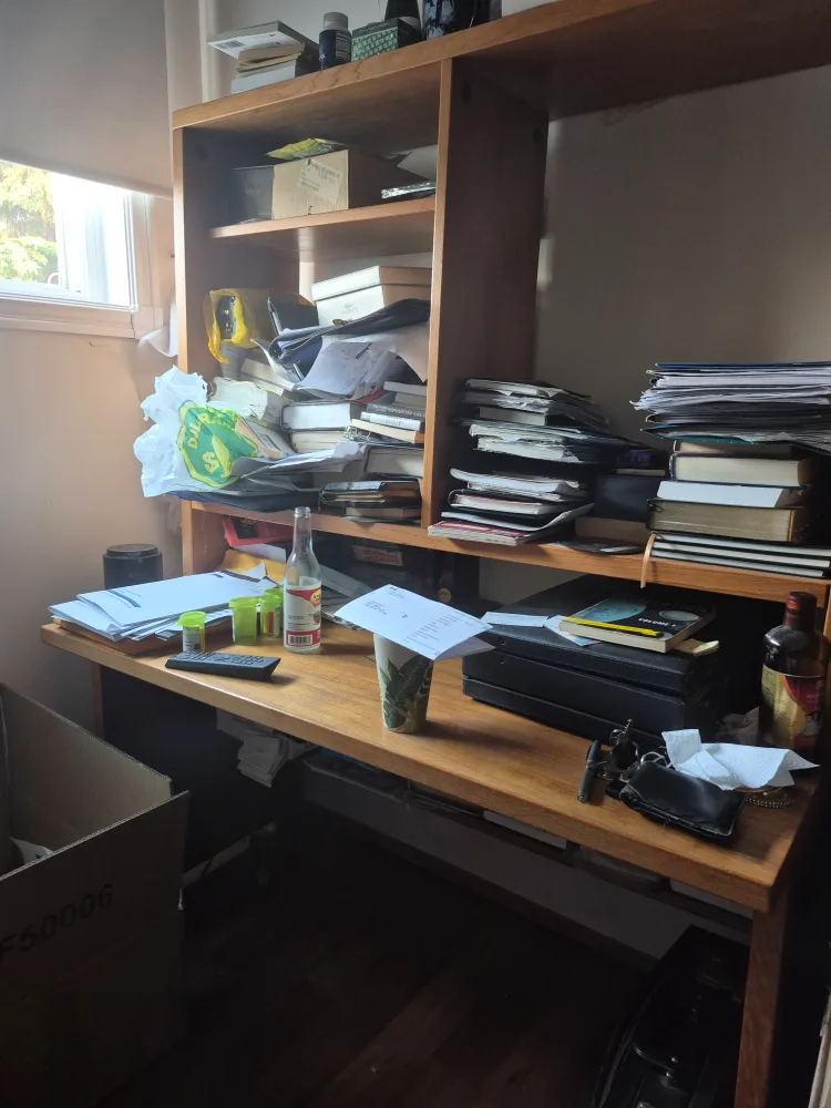 Wooden Desk with Shelves thumbnail