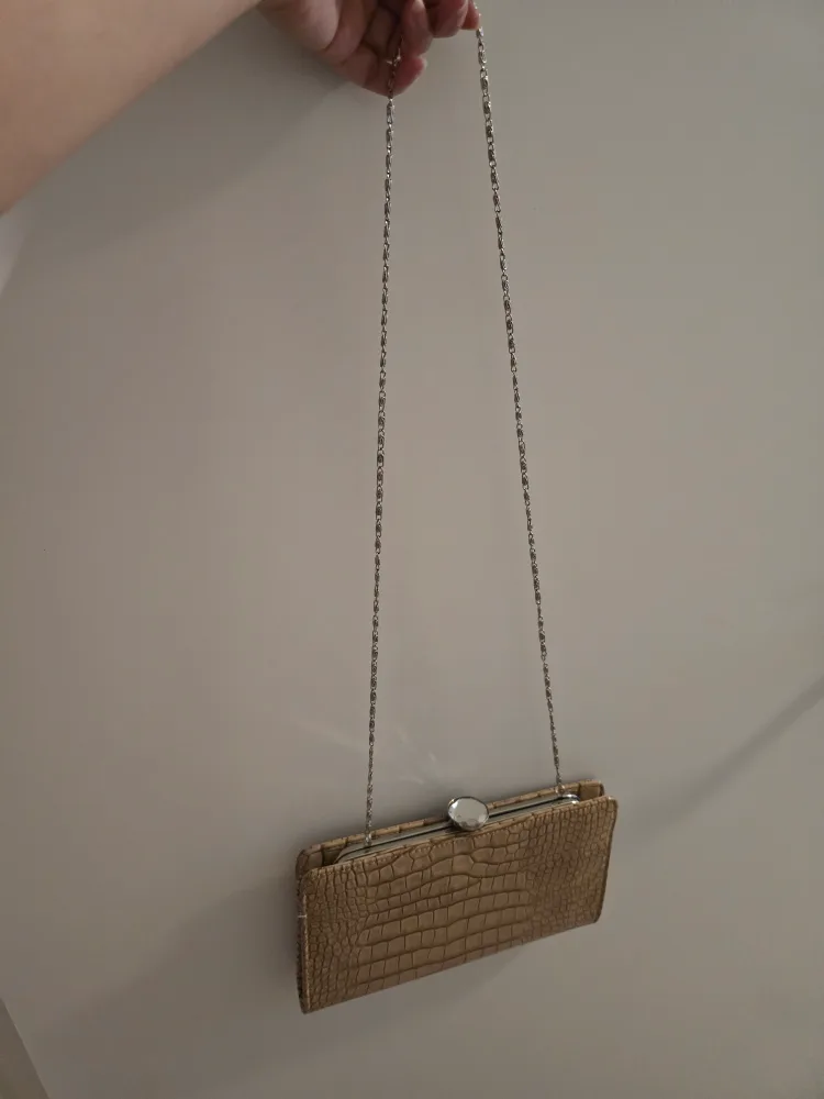 snakeskin pattern nude Clutch Handbag image indicator(3)