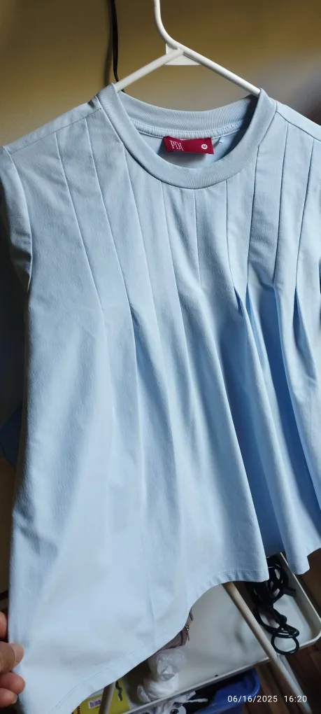 Pleated Baby Blue Shirt thumbnail