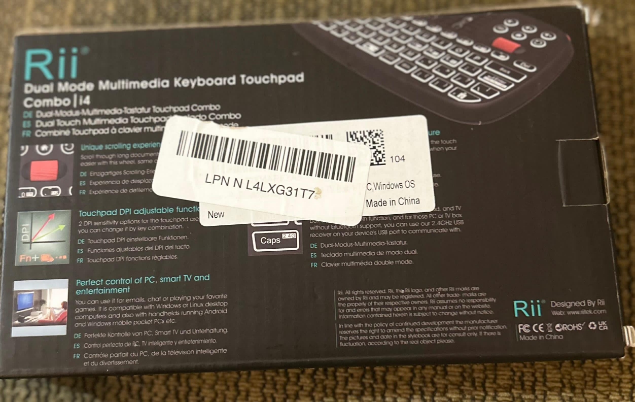 Rii i4 Dual Mode Multimedia Keyboard Touchpad Combo - photo 4