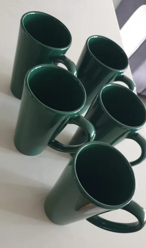Set of 6 Green Ceramic Mugs image indicator(4)
