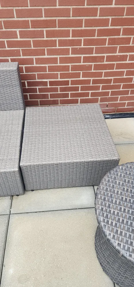 4 Piece Outdoor Wicker Sofa Set with Table (no cushions) image indicator(5)