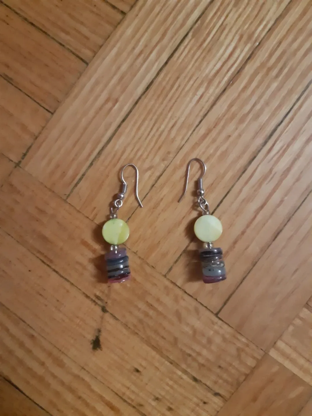 Handmade Beaded Dangle Earrings #freecycle thumbnail
