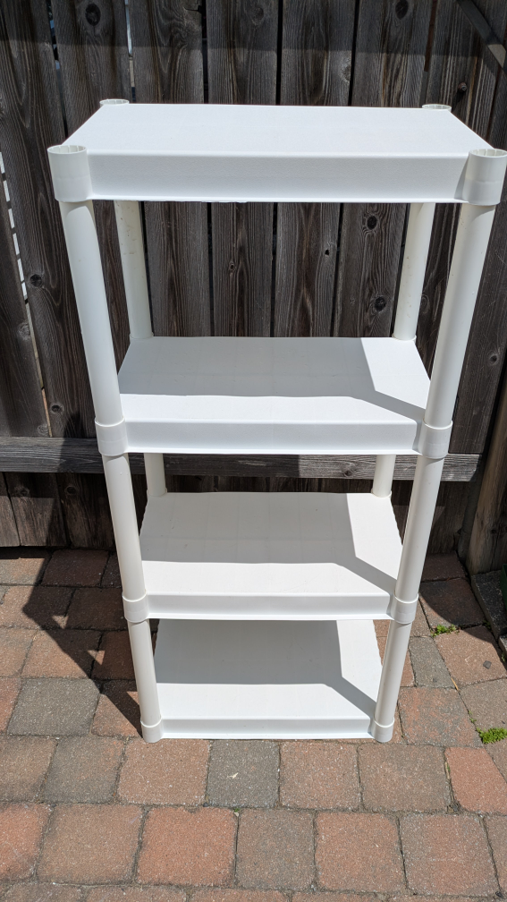 White 4-Shelf Storage Unit