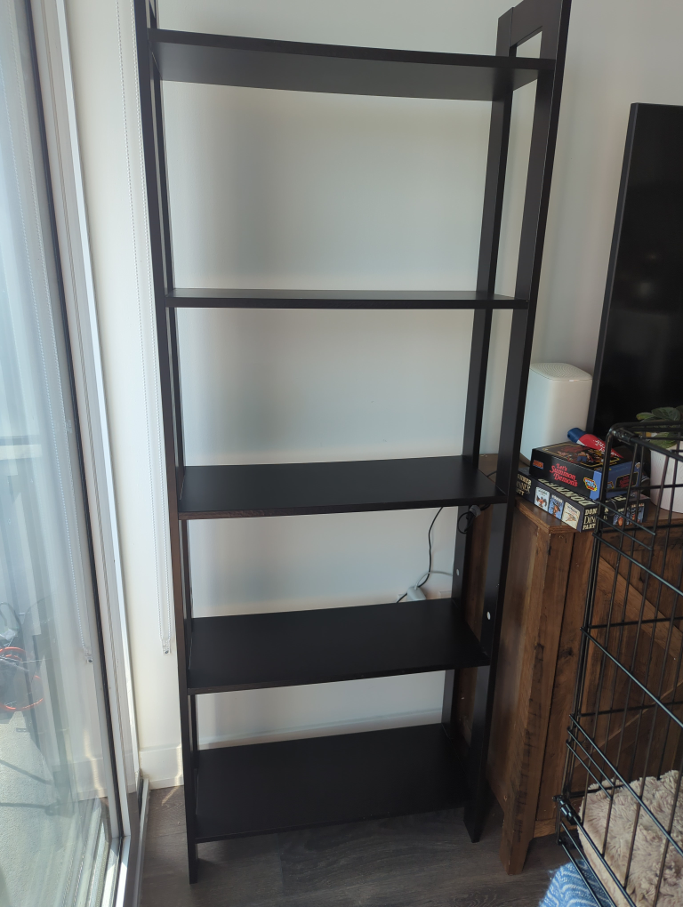 Dark Wood Ladder Shelf Ikea