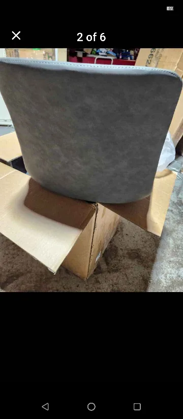 Set of 4 Grey Dining Chairs - New in Box! image indicator(3)