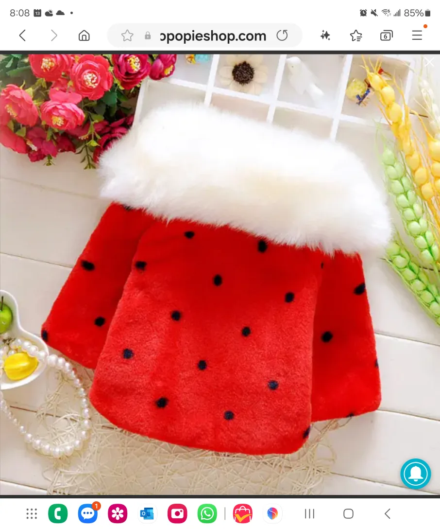 Red & White Ladybug Coat image indicator(2)