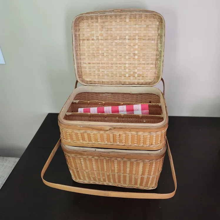 Vintage Wicker Picnic Basket thumbnail