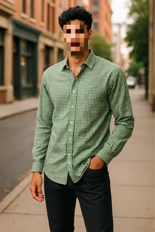 Green Button-Up Shirt thumbnail