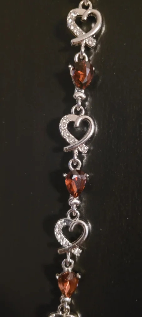 Brand New Heart and Gemstone Bracelet image indicator(3)