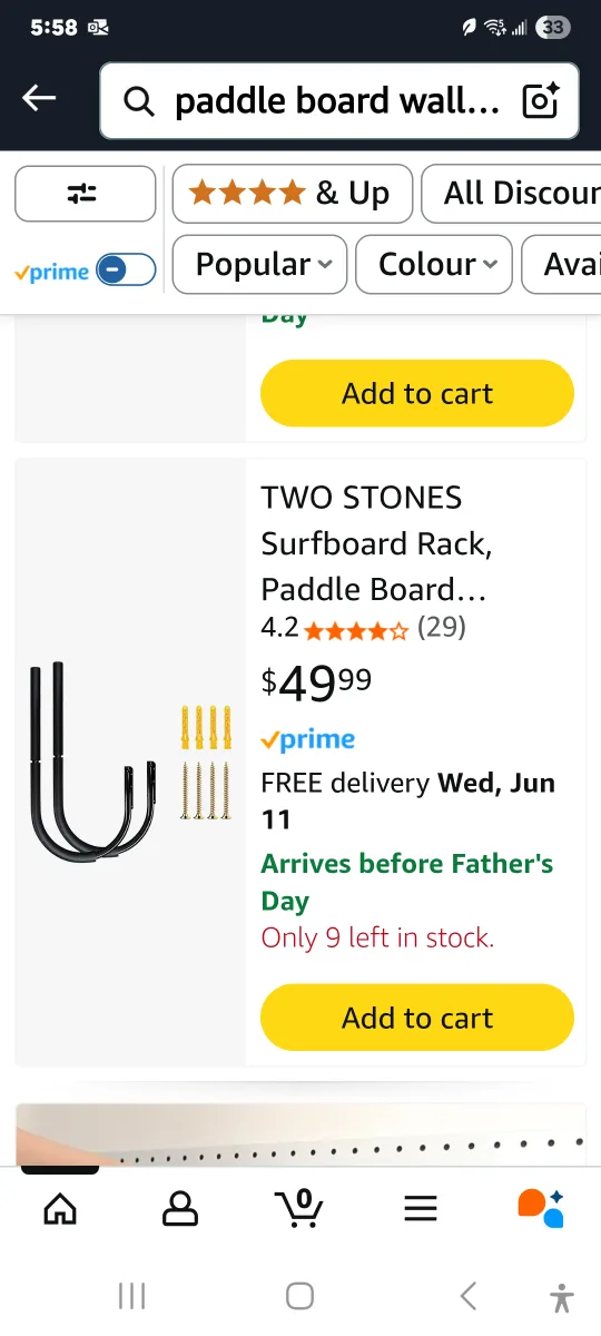 SUP  Kayak Wall mount hooks image indicator(3)