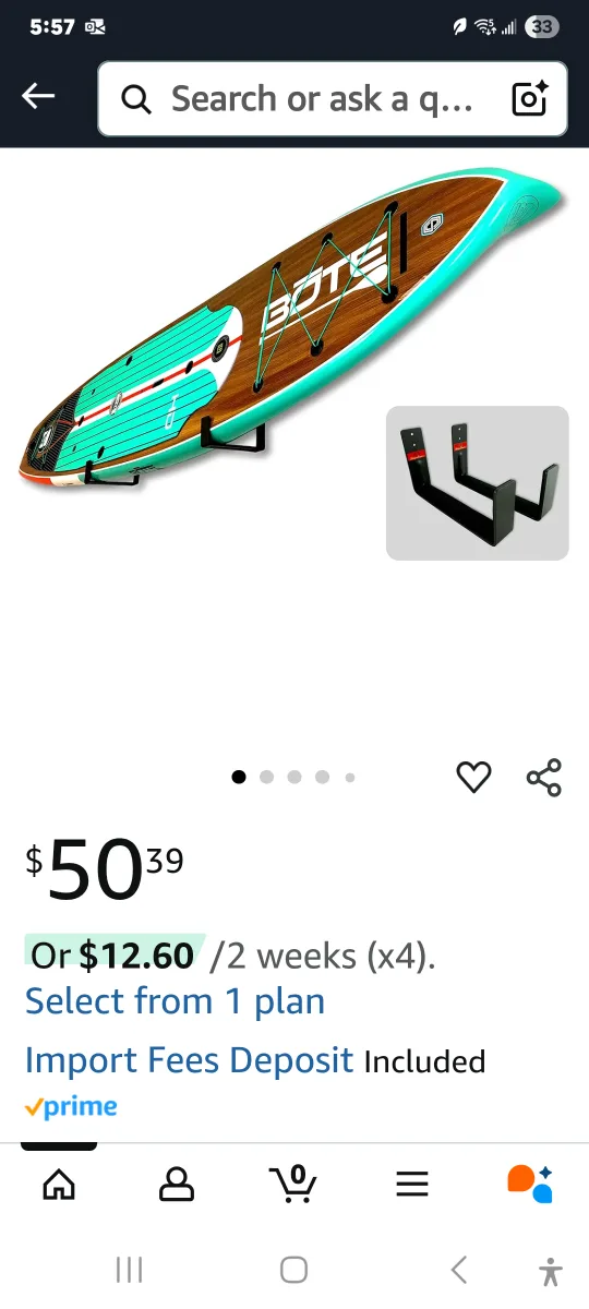 SUP  Kayak Wall mount hooks image indicator(4)