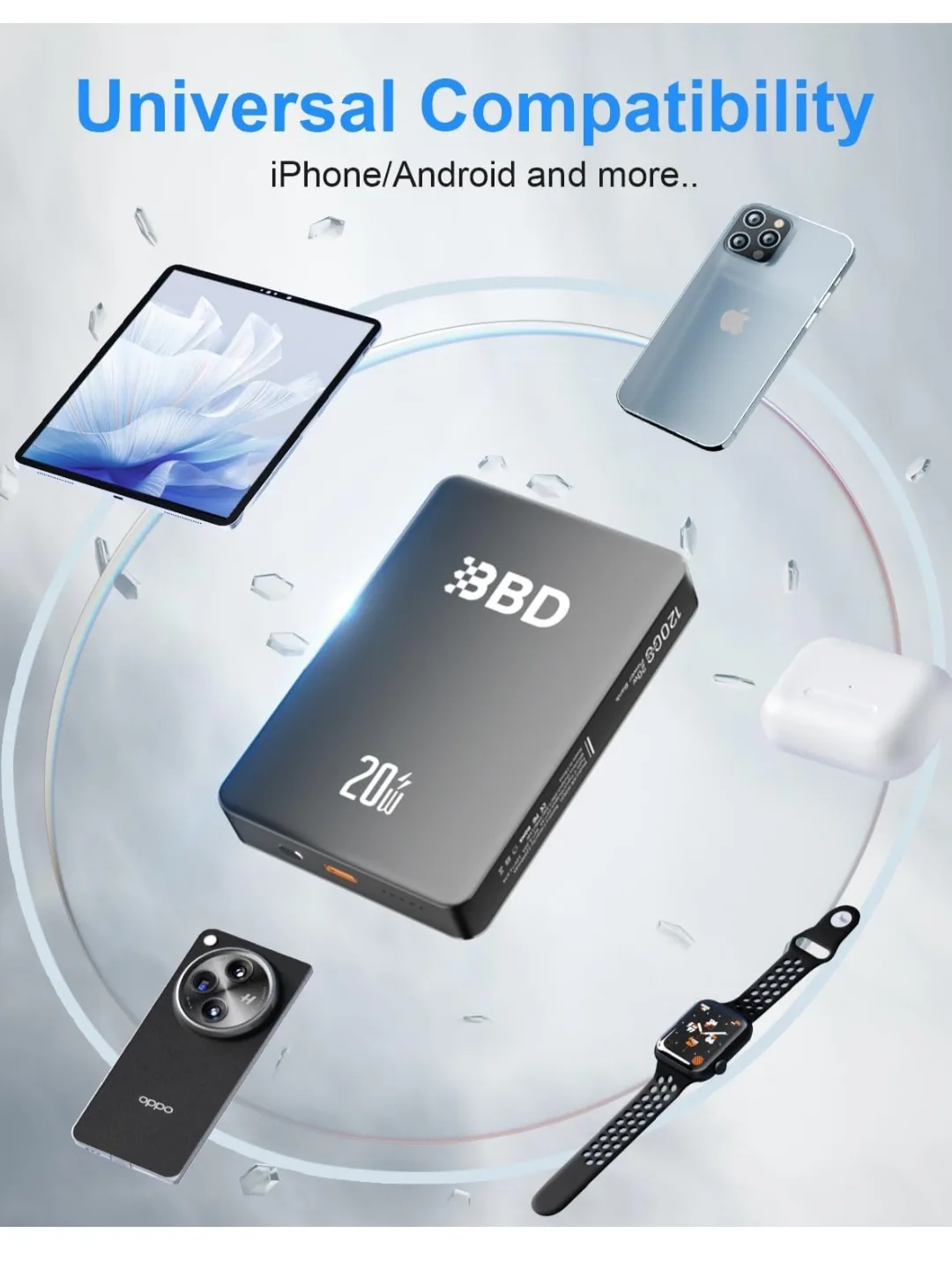 Magnetic Wireless Power Bank image indicator(7)