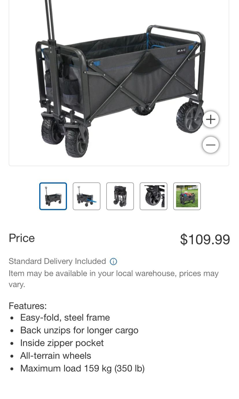Costco , All-Terrain Folding Wagon - photo 2