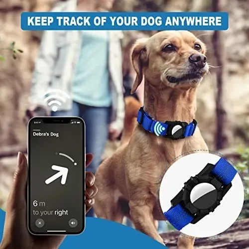 Dog Collar with AirTag Holder - Blue - Size L image indicator(8)