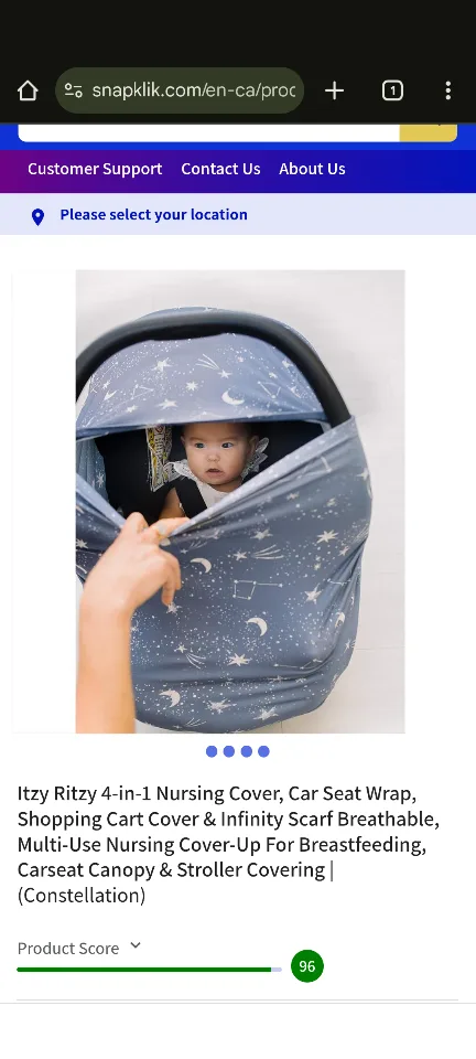Itzy Ritzy 4-in-1 Nursing Cover - Constellation Print image indicator(2)