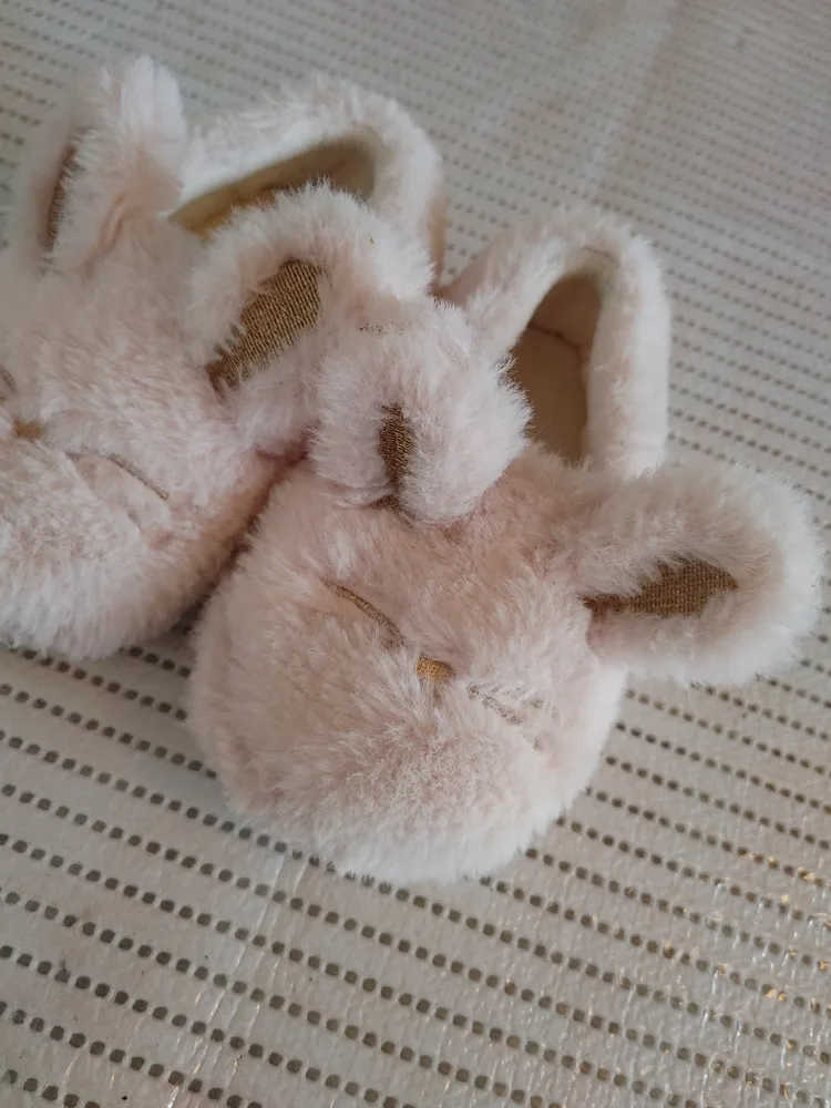 Plush Bunny Slippers -toddler 5-6 thumbnail