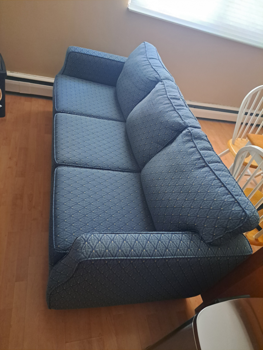 Blue Patterned Sofa - 74" Length