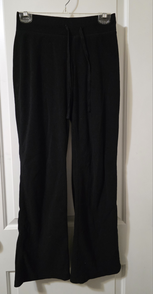 Black Drawstring Lounge Pants - Fleece