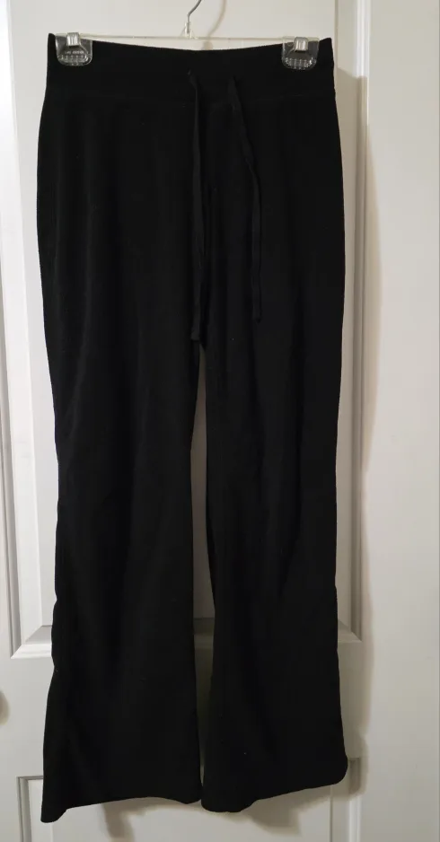 Black Drawstring Lounge Pants - Fleece thumbnail