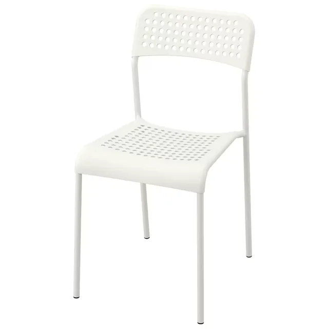 2 IKEA ADDE White Chairs thumbnail