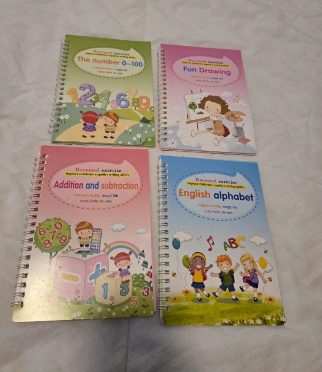 Recessed Exercise Books - Number, Drawing, Addition, Alphabet thumbnail