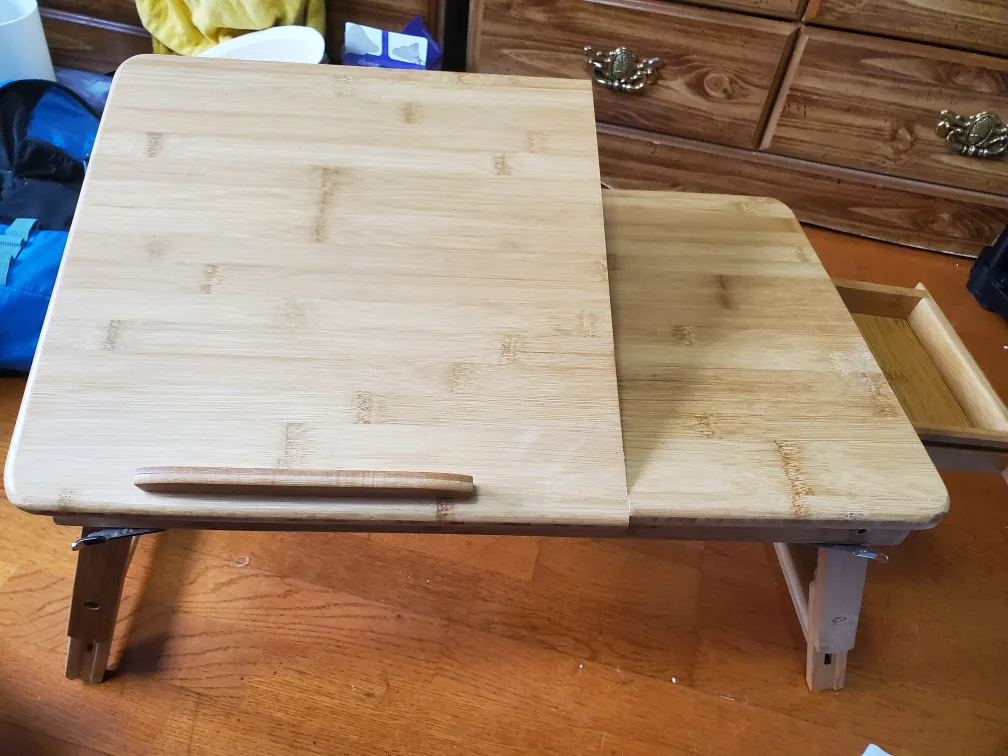 Adjustable Bamboo Bed Desk thumbnail
