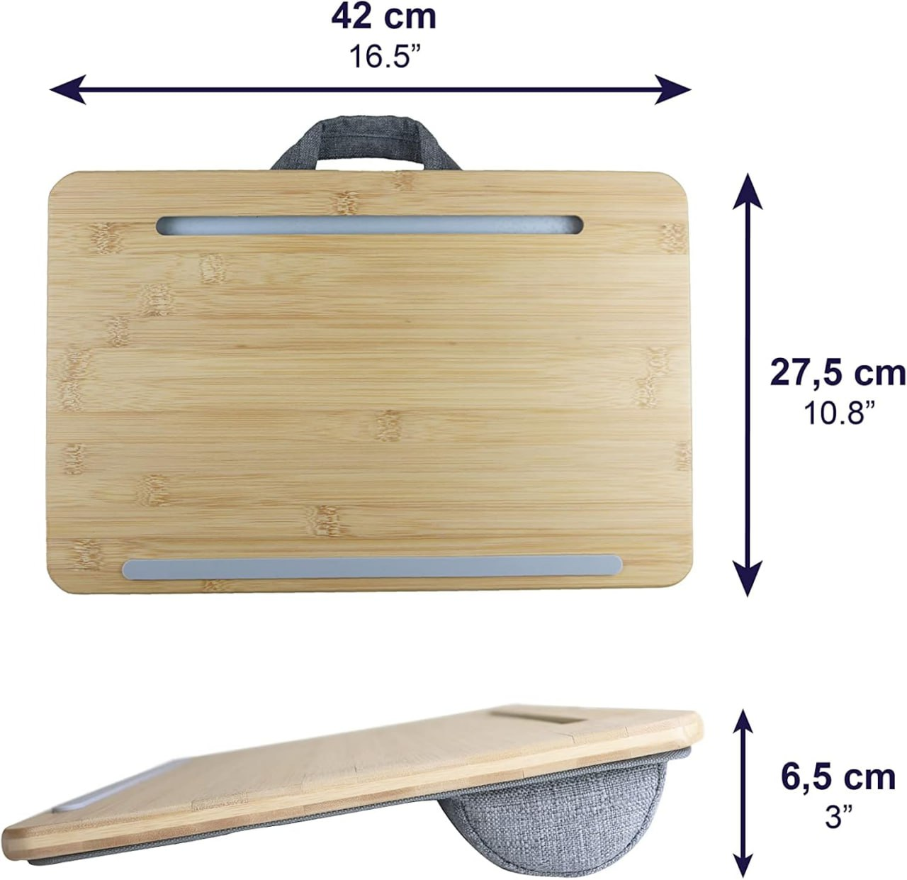 PEPE Bamboo Lap Tray w/ Cushion – Fits up to 17″ Laptops - photo 2