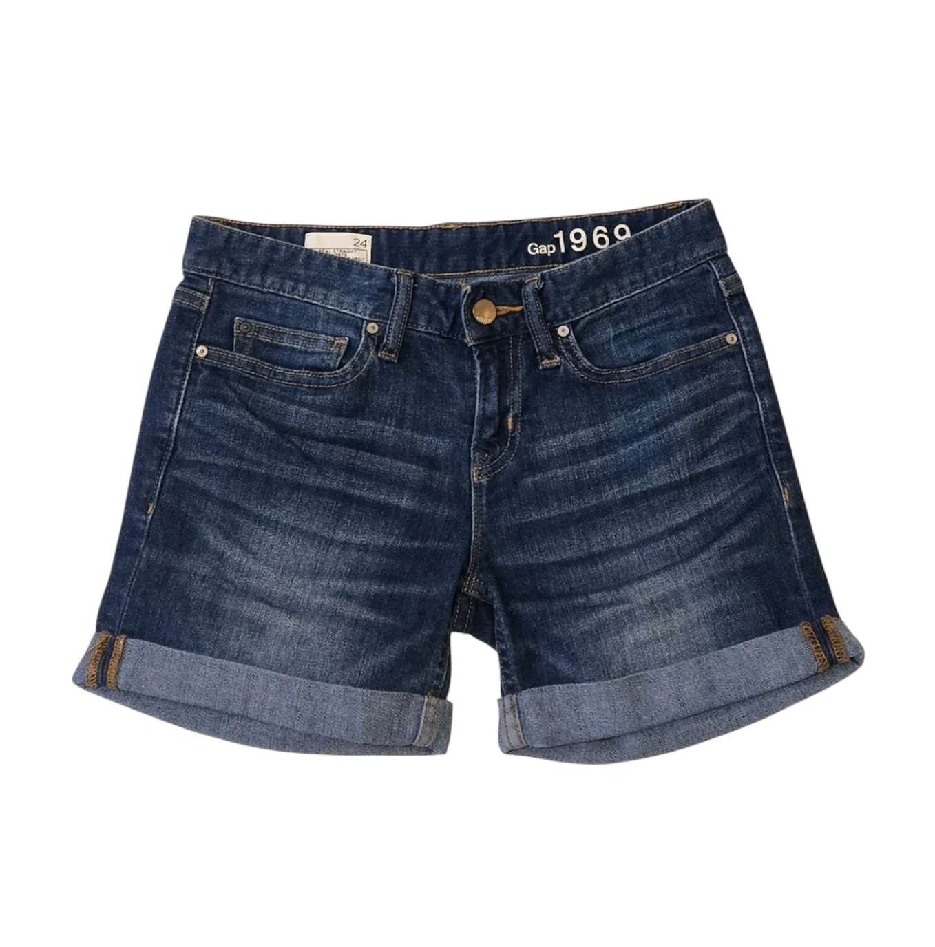 Gap 1969 Real Straight Denim Shorts Size 24 thumbnail