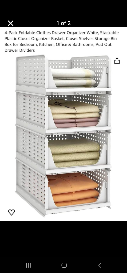 BNIB Stackable Drawer Organizers