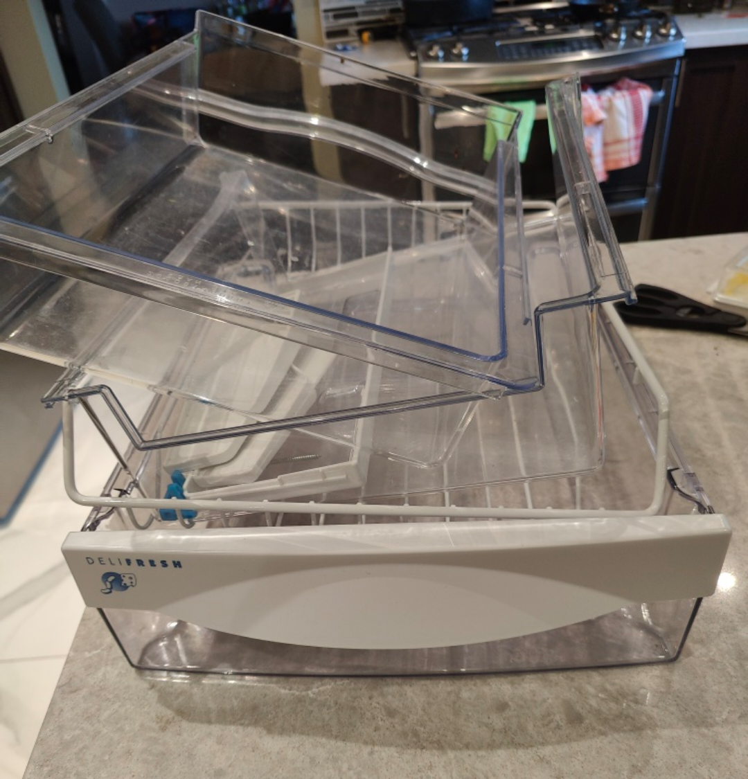 Assorted Fridge Drawer Parts