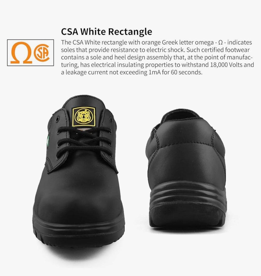 Tiger Safety CSA Men's Steel Toe Leather Work Safety Shoes 4933 - photo 3