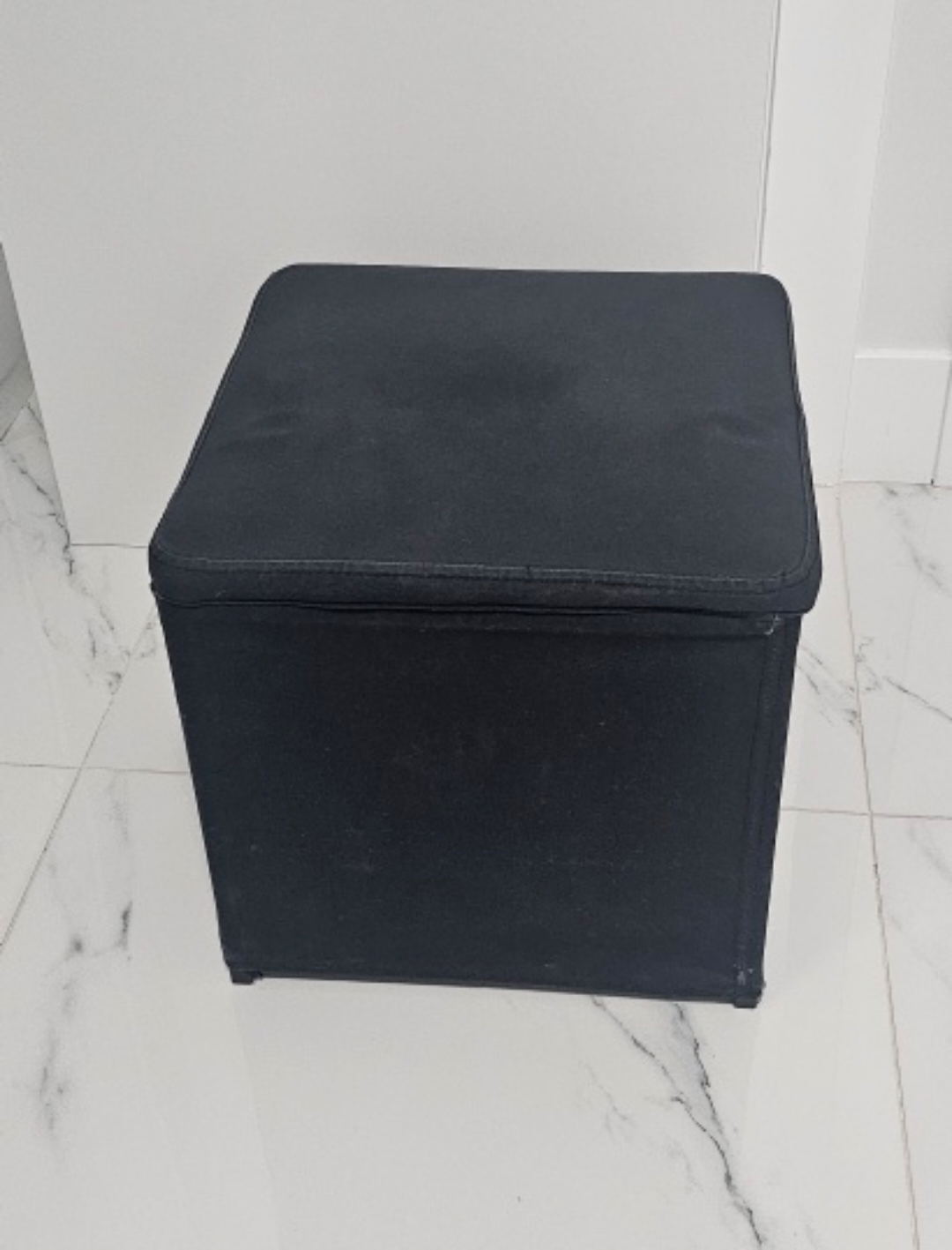 Black Storage Ottoman