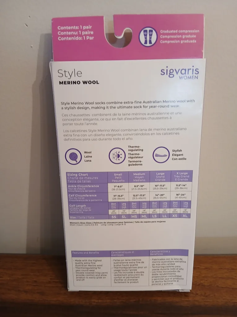 New in Box Women's Wool Compression Socks image indicator(2)