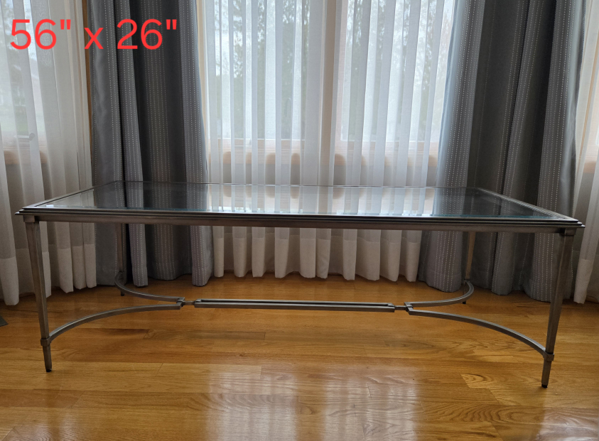 Glass Top Coffee Table (56" x 26") - photo 3