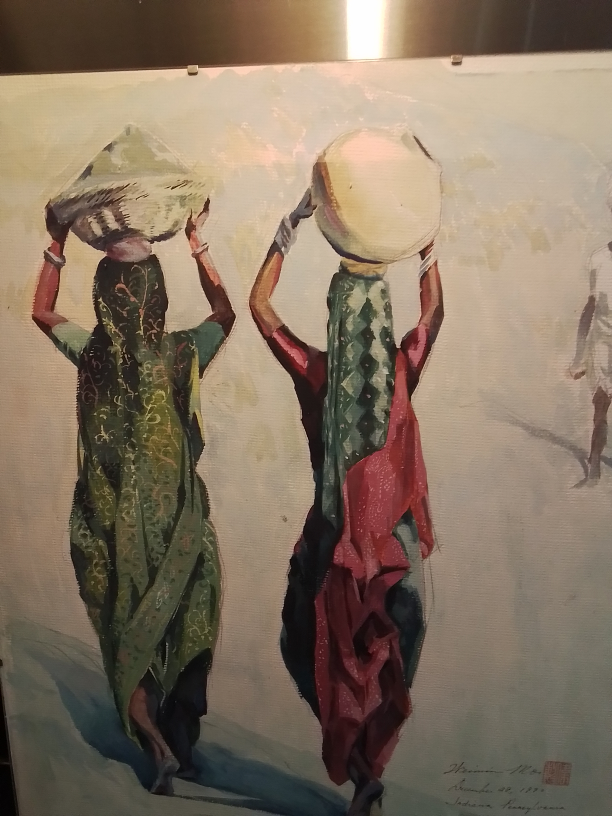 Weimin Mo Watercolour Painting "Indian Water Bearers" USA - photo 2