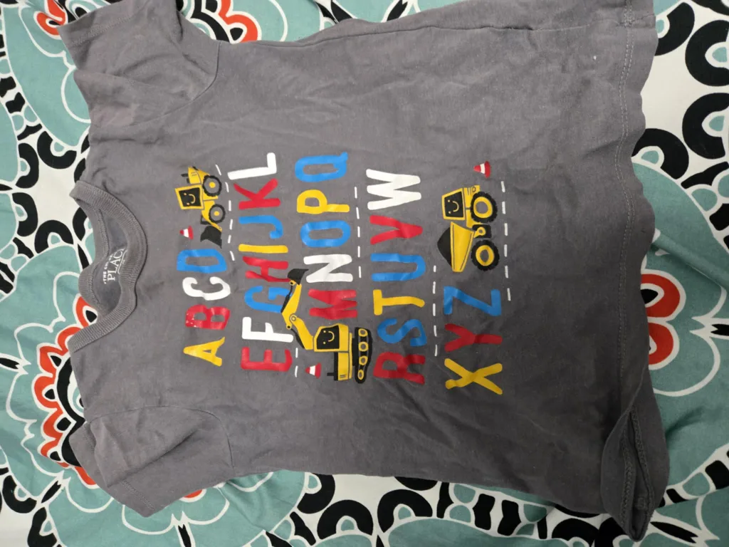 The Children's Place Grey Alphabet T-Shirt. #freecycle thumbnail
