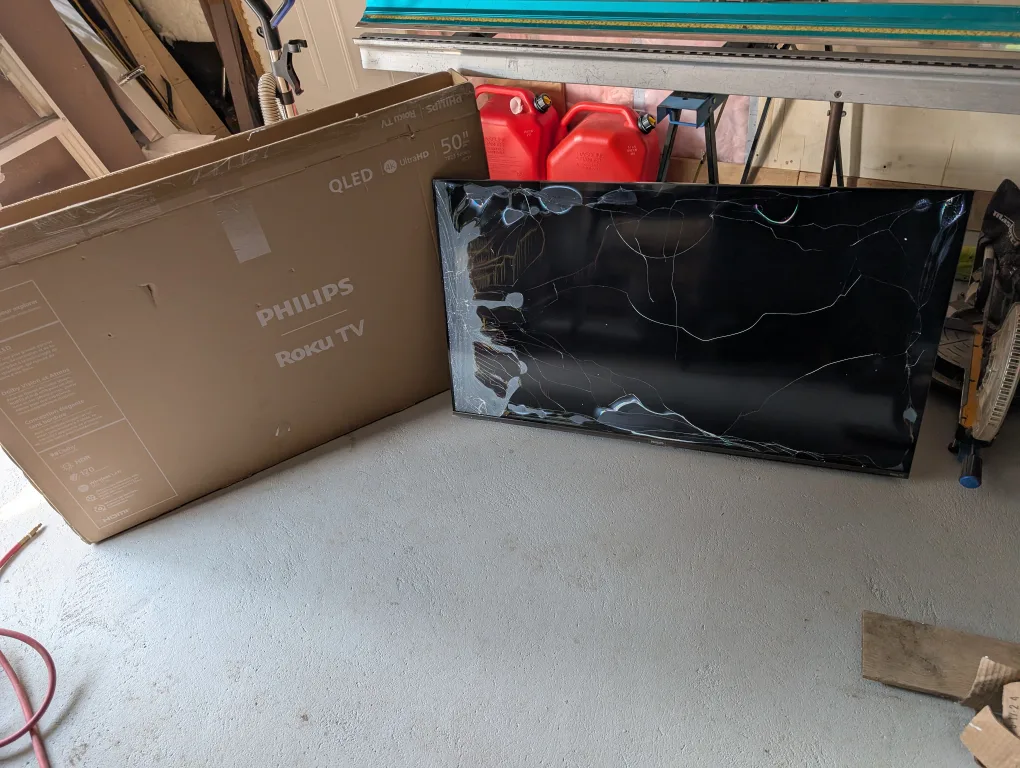Brand New Broken Screen Philips 50” TV For Sale thumbnail