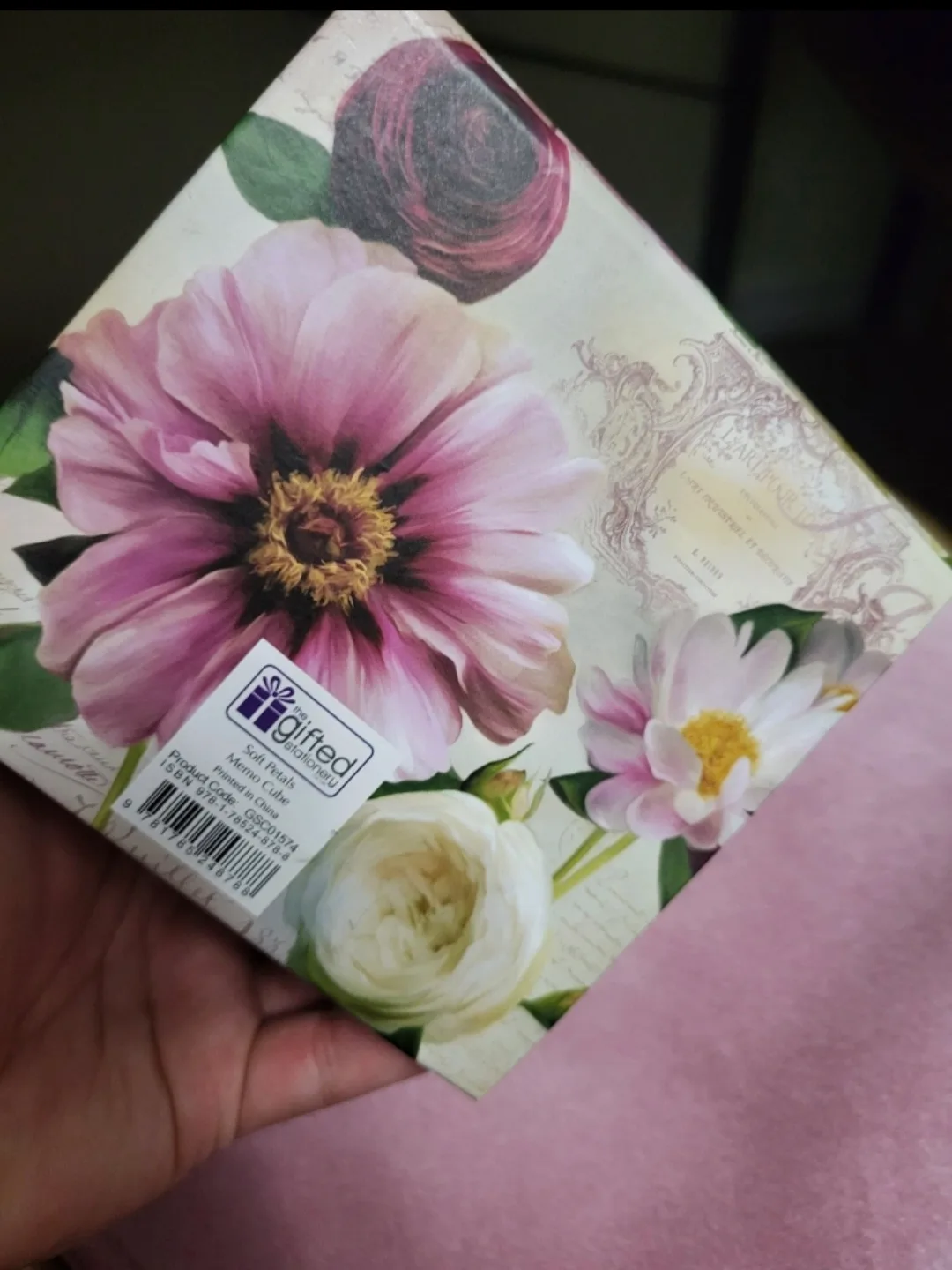 Floral Decorated Memo Cube with Drawer image indicator(5)